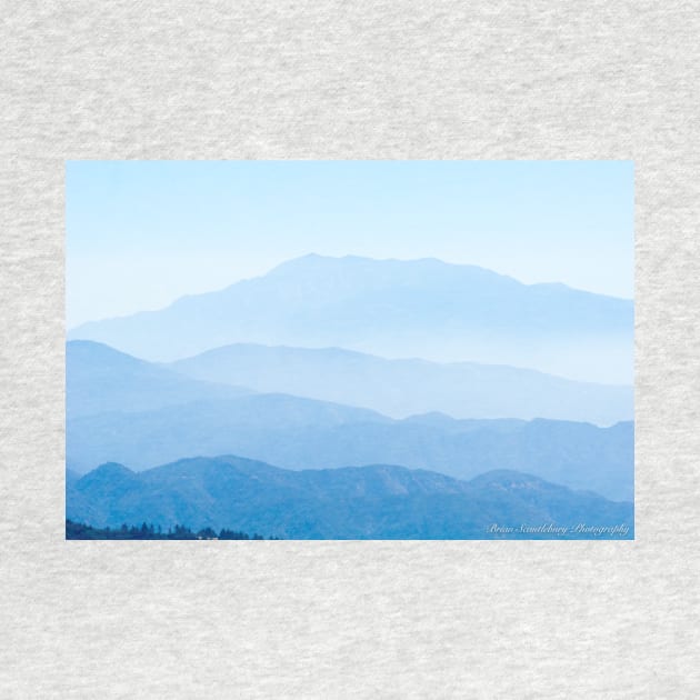 Blue ridge mountain, tiers of mountain ridges stretching into distance under blue sky by brians101